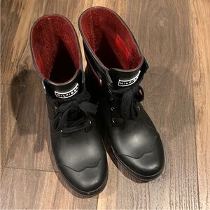 Tommy Hilfiger Black and Red Women's Boots